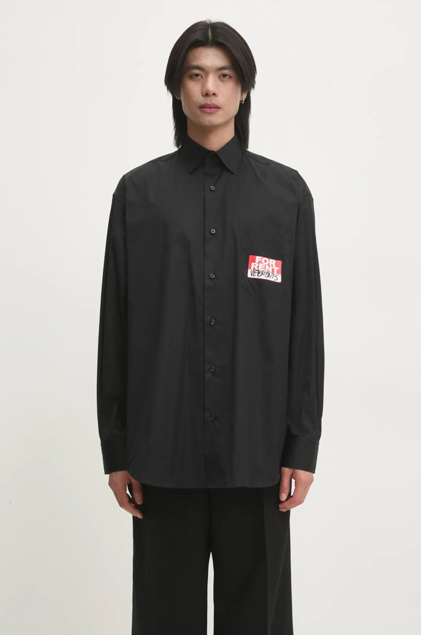 Košeľa VETEMENTS VETEMENTS For Rent Relaxed Fit Shirt Čierna | UA66SH450B, 0