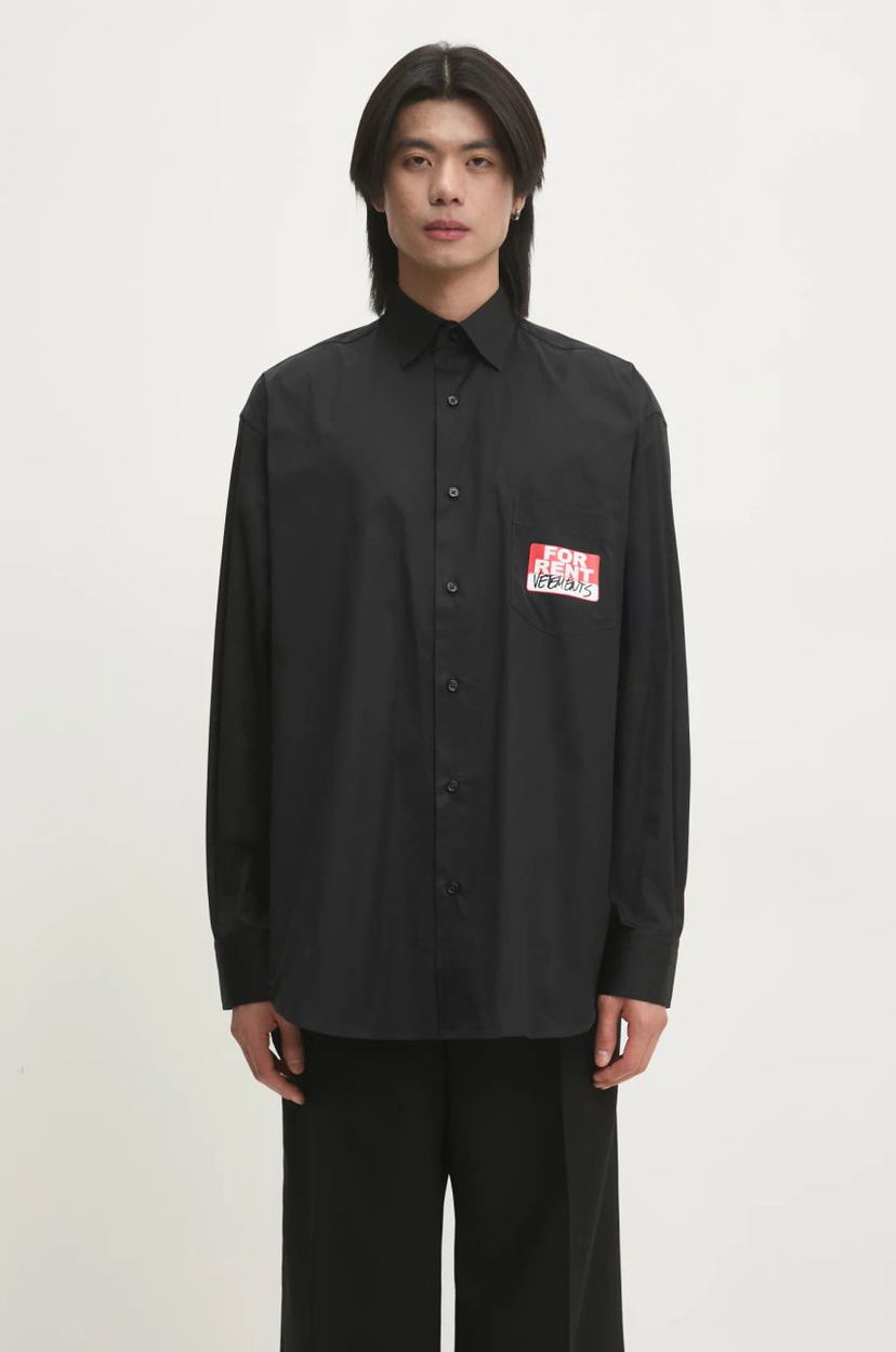Košeľa VETEMENTS VETEMENTS For Rent Relaxed Fit Shirt Čierna | UA66SH450B