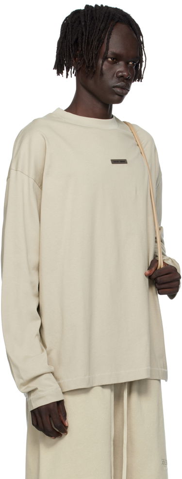 Tričko Fear of God ESSENTIALS Classic Fit Long Sleeve T-Shirt Béžová | 125SP254206F, 1
