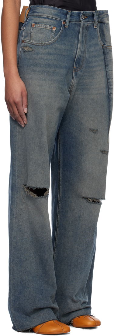 Džínsy Maison Margiela MM6 Maison Margiela Distressed Darting Jeans Modrá | S52LA0245 M30017, 1