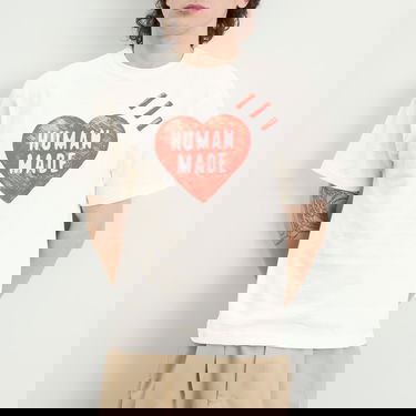 Tričko Human Made Big Heart T-Shirt Size Large Biela | HM30TE015-WHT, 5