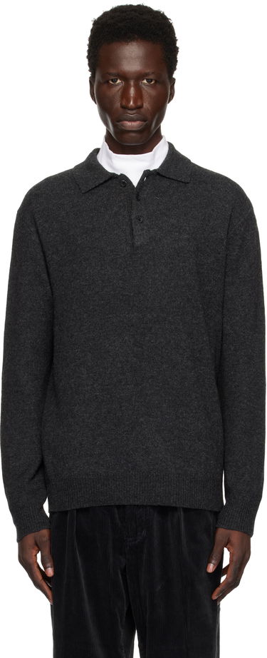 Sveter BEAMS BEAMS PLUS Knit Polo Šedá | 38120004103, 0