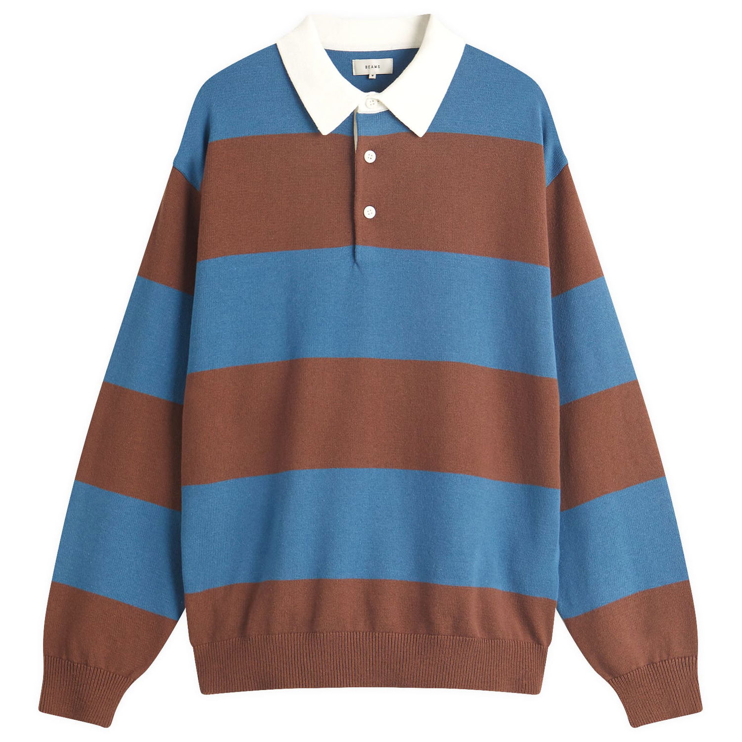 Sveter BEAMS BEAMS Block Stripe Rugby Shirt, Size Large Rôznofarebný | 1115-1793-120-28, 1