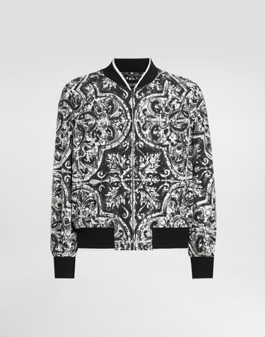 Bomber bunda Dolce & Gabbana Dolce & Gabbana Majolica-Print Cordonetto Lace Bomber Jacket Rôznofarebný | G9BOSTISMKFHY5DQ, 0