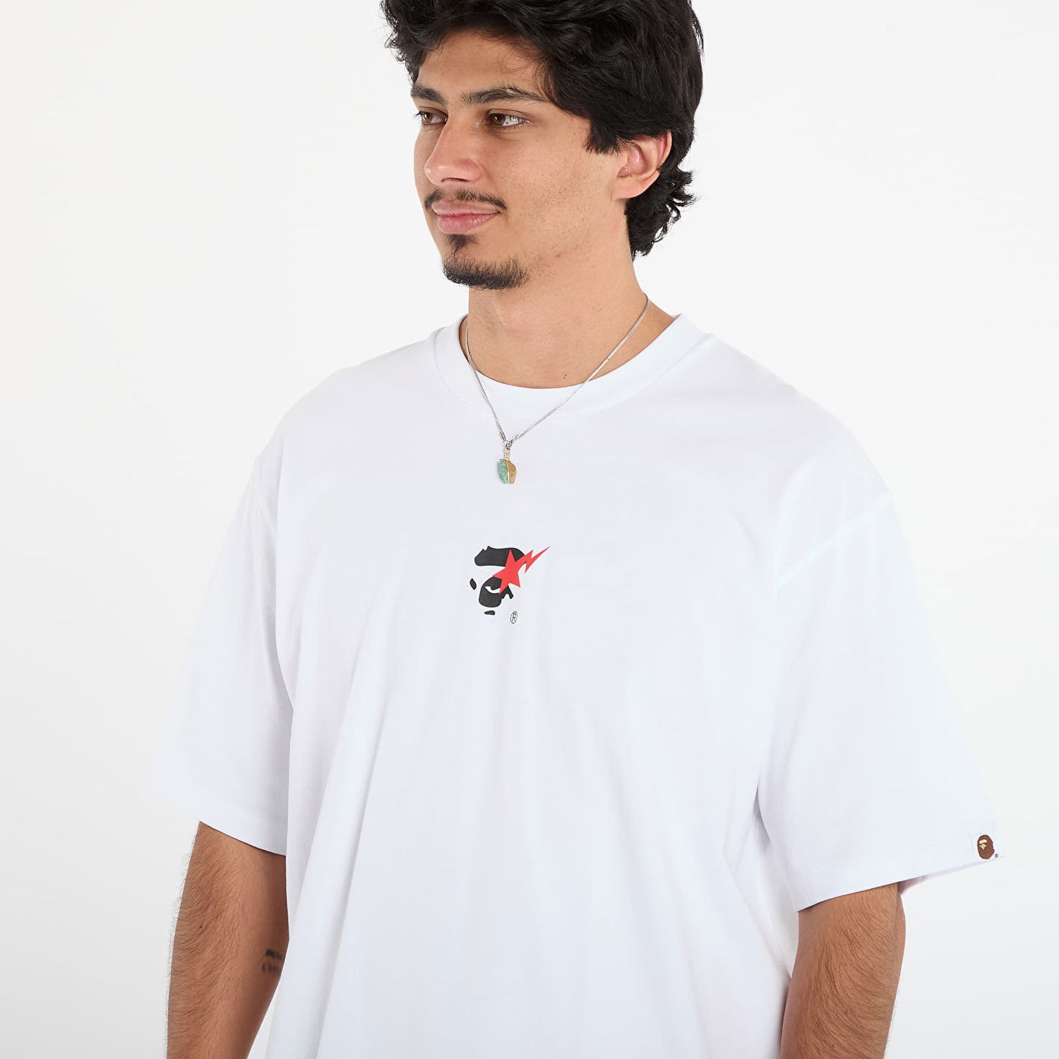 Tričko BAPE Bape Sta Ape Face Relaxed Fit Tee L Biela | 001TEL801321MWHT, 1