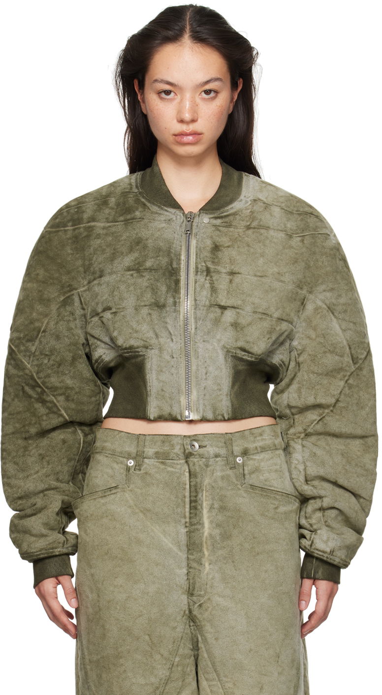 Bomber bunda Rick Owens Bomber Jacket Zelené | DS02D2723 MO, 0