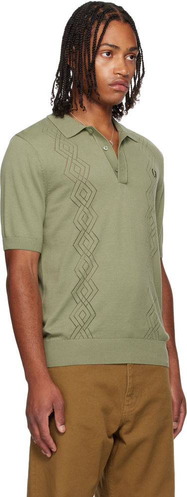Polo tričko Fred Perry Fred Perry Knitted Pointelle Polo Zelené | K9749, 1