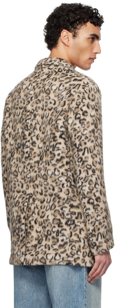 Kabáty R13 R13 Oversized Leopard Blazer Béžová | R13MR020-R465A, 2