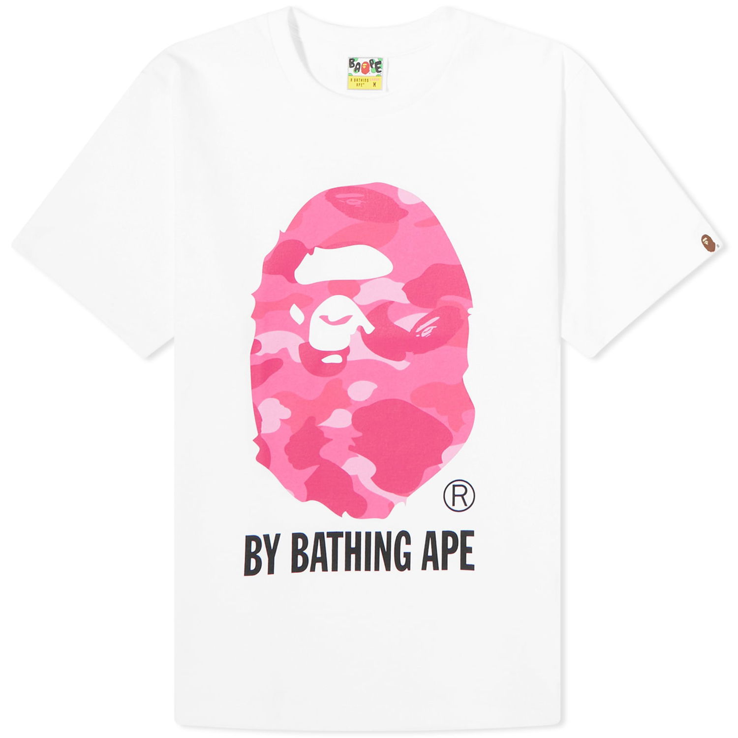 Tričko BAPE Color Camo Ape T-Shirt White Pink Biela | 001TEJ302008L-WHP, 0