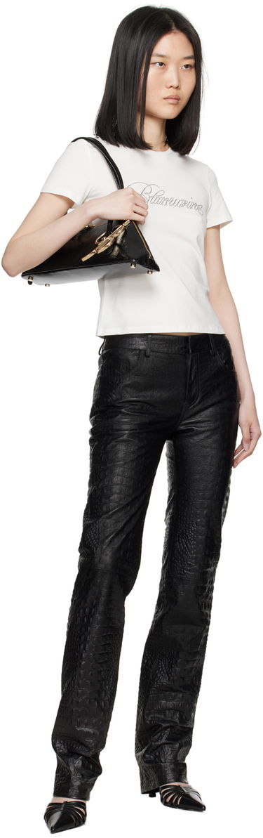 Tote bag Blumarine Black Leather Top Handle Bag With Logo Accent Čierna | A4HHW055A, 3