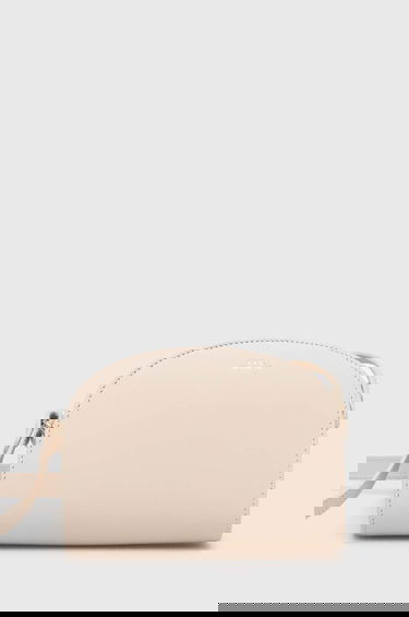 Taška cez rameno A.P.C. Leather Crossbody Bag Sac Demi-Lune Mini Béžová | PXAWV.F61392.AAH, 0