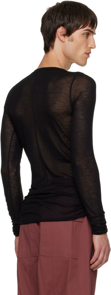Tričko Rick Owens Rick Owens Concordians Rib LS Sheer T-shirt Čierna | RU02E1250 RJWR, 2