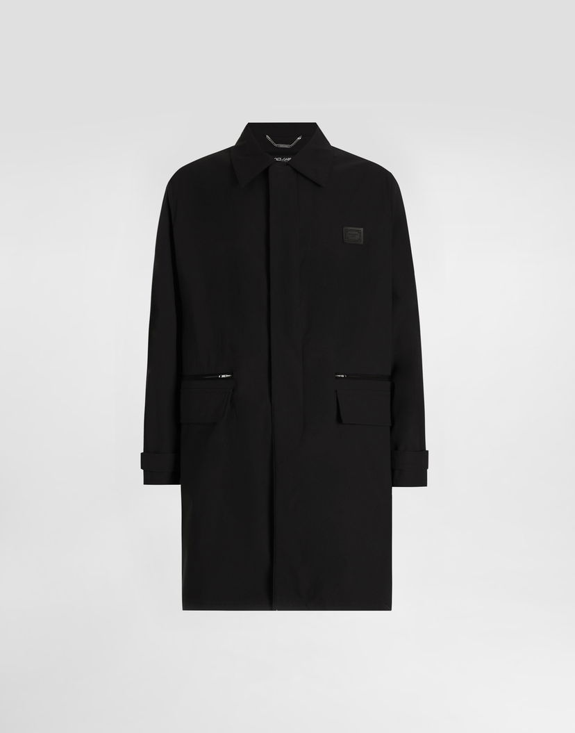 Trenčkot Dolce & Gabbana Dolce & Gabbana Single-Breasted Trench Coat Čierna | G053ITFUUDDN0000
