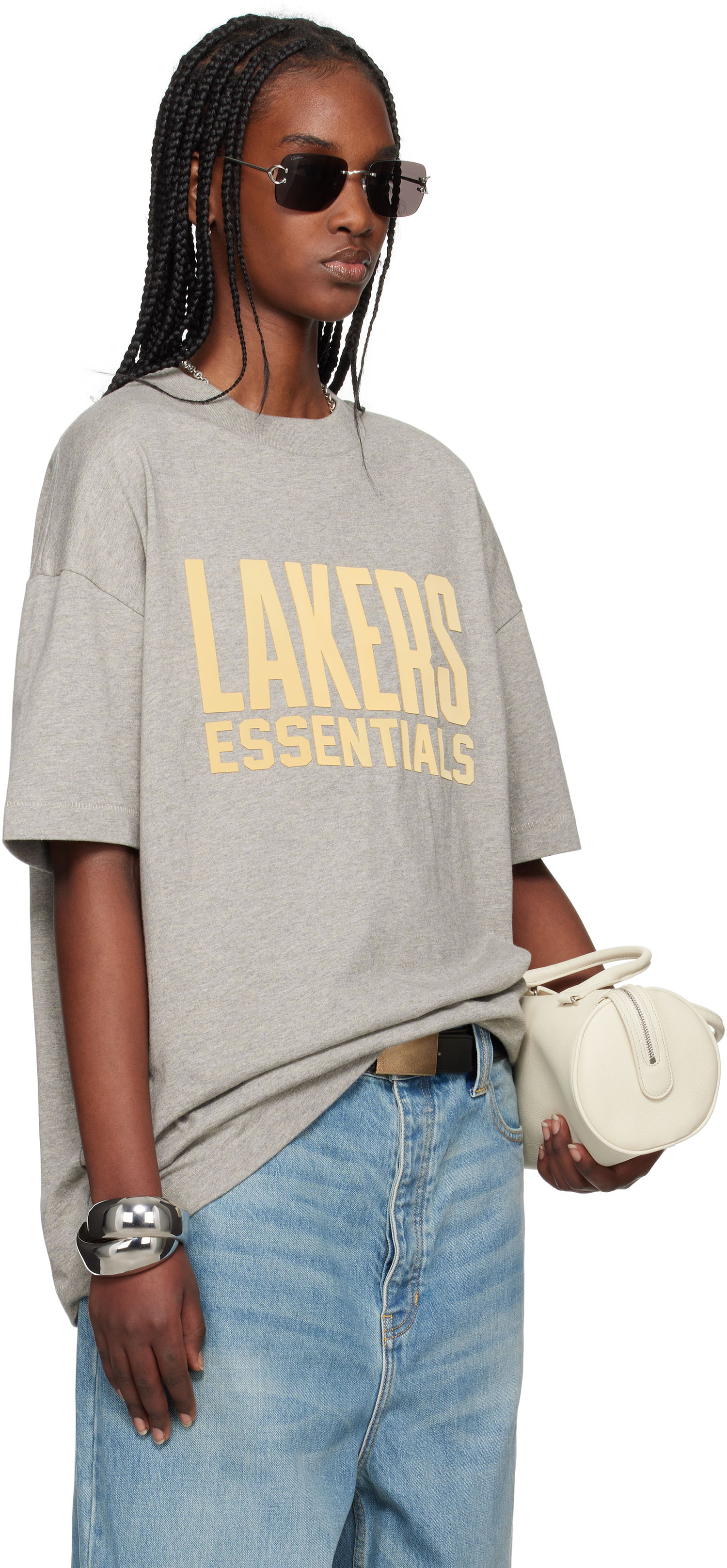 Tričko Fear of God Fear of God ESSENTIALS NBA Lakers Short Sleeve T-Shirt Šedá | 125AL244106F, 1