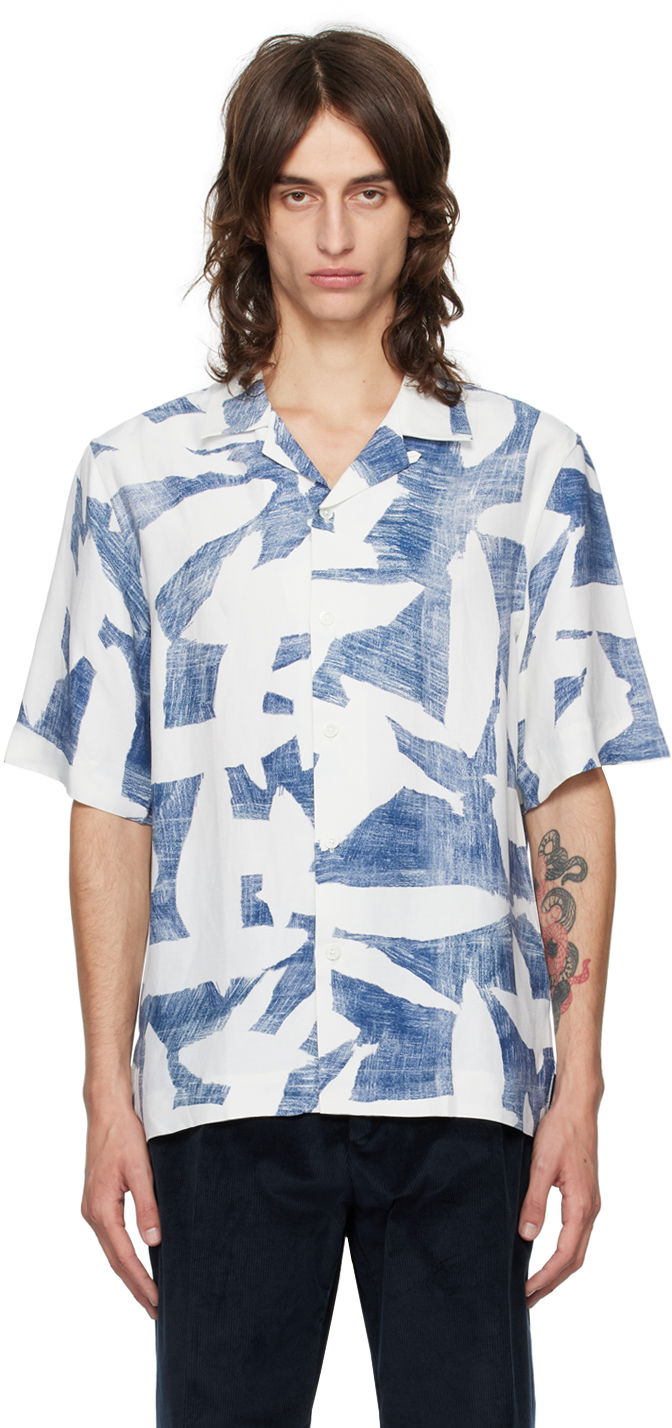 Košeľa Paul Smith Paul Smith Abstract Print Shirt Biela | M1R-905U-N02392-40, 0