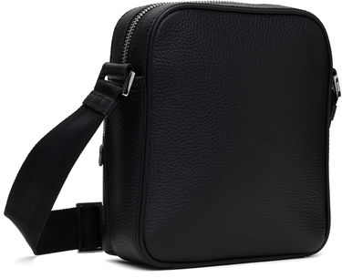 Taška cez rameno BOSS BOSS Grained Leather Reporter Bag Čierna | 50536134, 2