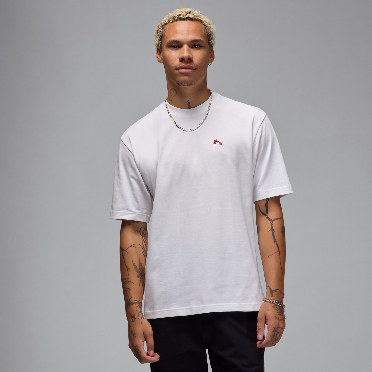 Tričko Jordan Jordan Brand T-Shirt with Sneaker Patch Biela | HJ2326-100, 0