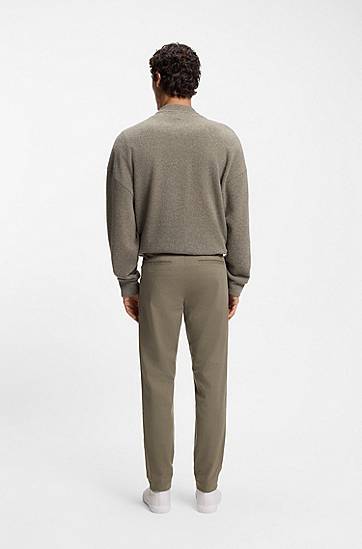 Nohavice BOSS Modern-fit trousers in brushed twill Hnedá | 50549461, 1