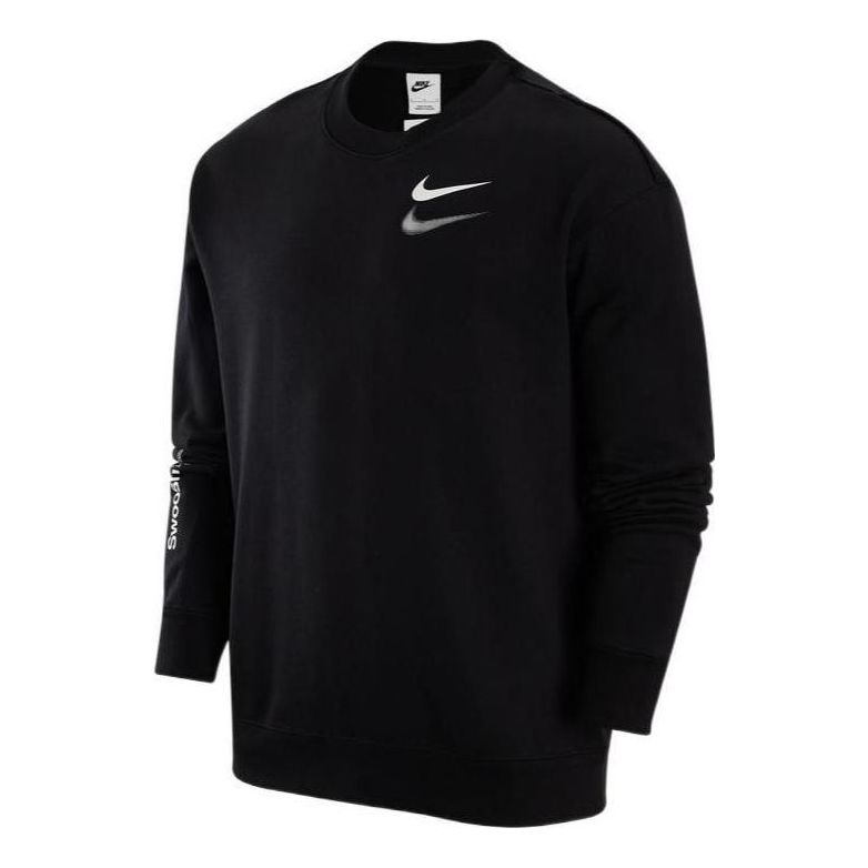 Sveter Nike Swoosh Shadow Printed Sweatshirt Čierna | FB1911-010, 0