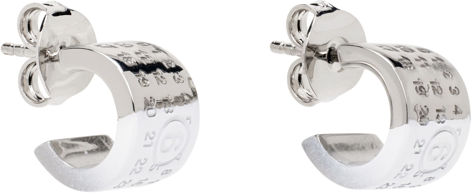 Náušnice Maison Margiela MM6 Maison Margiela Minimal Hoop Earrings Biela | SM7VG0090 P8339, 1