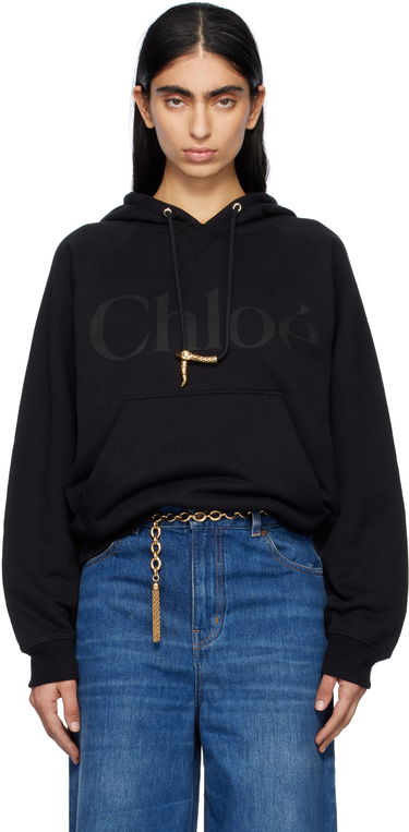 Mikina CHLOÉ Chloé Generous Logo Hoodie Čierna | CH25SJH10189, 0