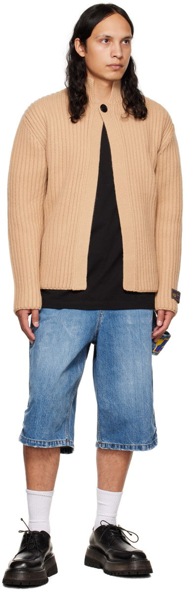 Sveter We11done We11done Stand Collar Knit Cardigan Béžová | WD-KC3-22-612-U-BG, 3
