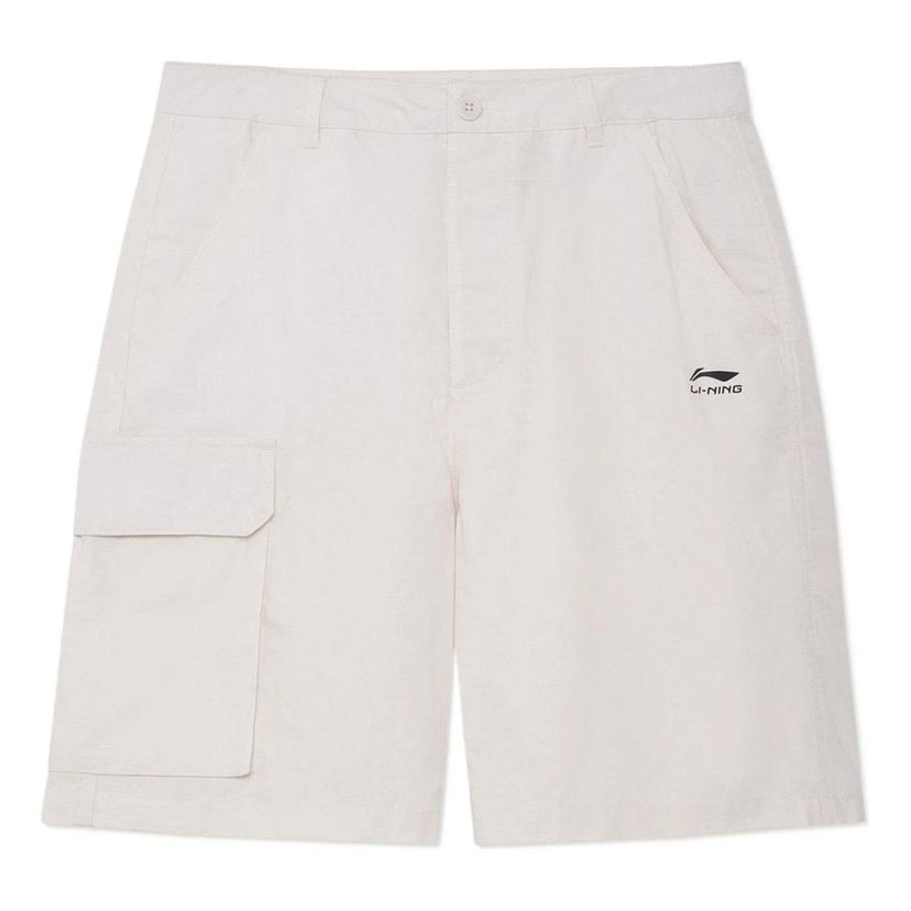 Šortky Li-Ning Graphic Shorts Biela | AKSS431-1