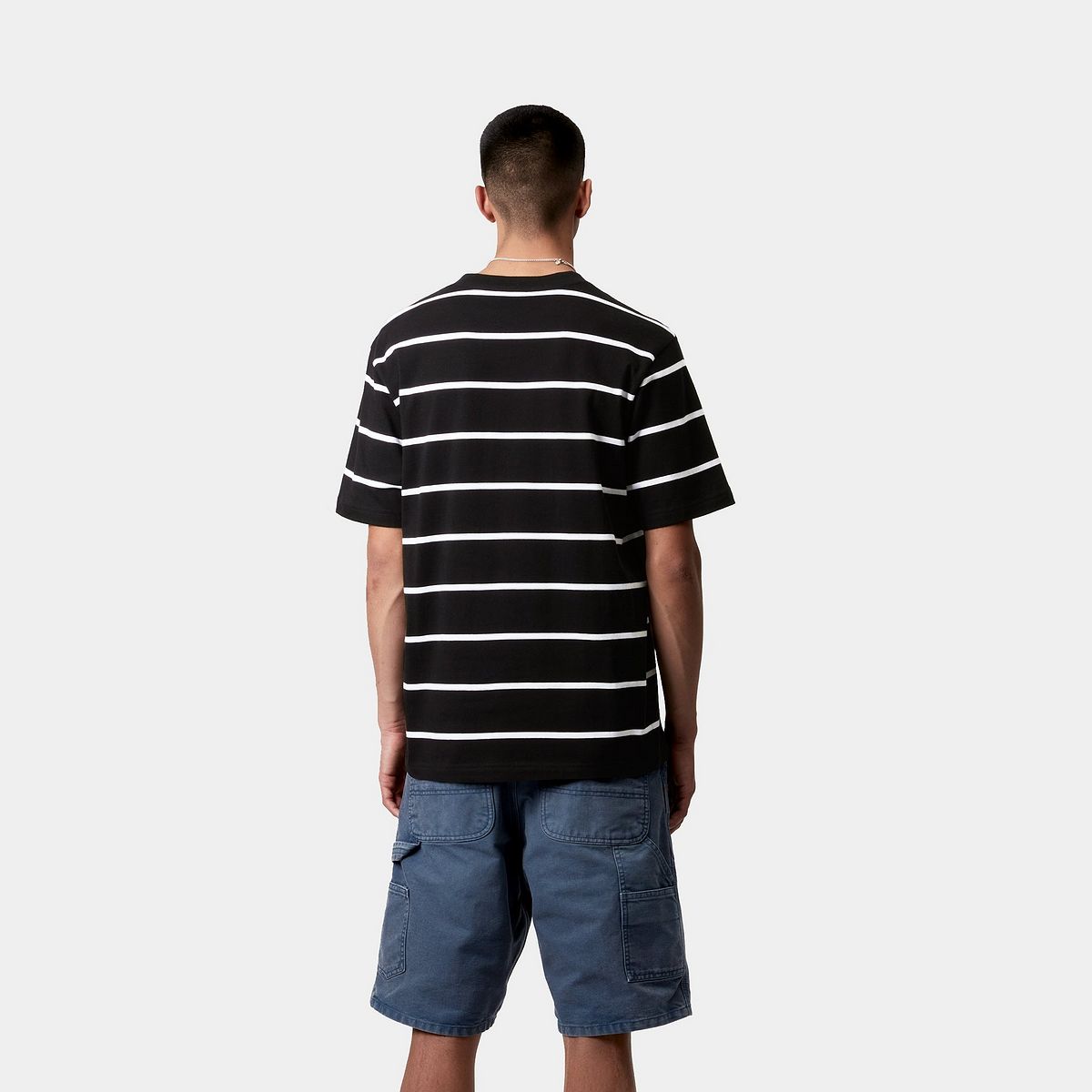 Tričko Carhartt WIP Aiken Stripe Pocket T-Shirt Čierna | I034487_4, 1