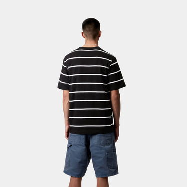 Tričko Carhartt WIP Aiken Stripe Pocket T-Shirt Čierna | I034487_4, 1