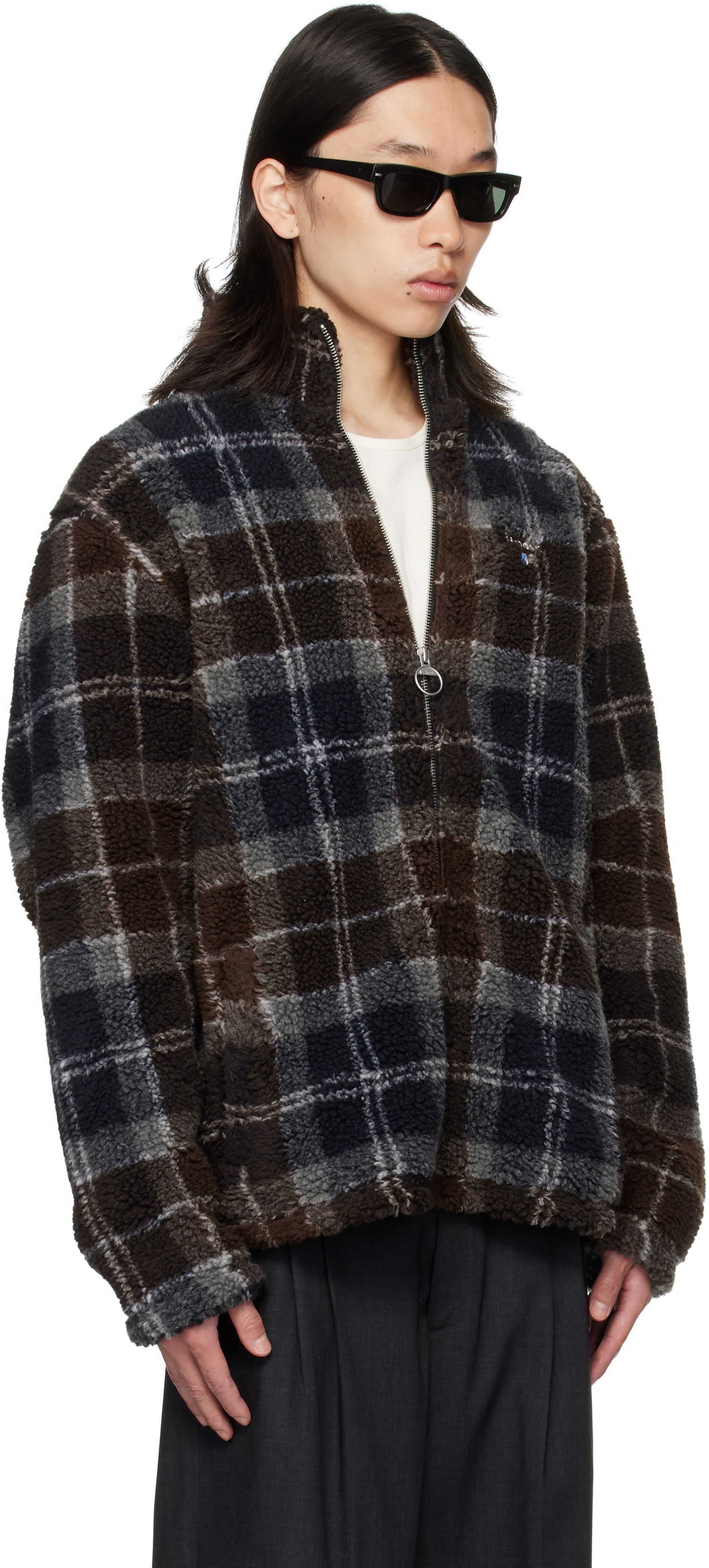 Bunda Barbour Barbour Tartan Sherpa Fleece Jacket Hnedá | MFL0187TN38, 1