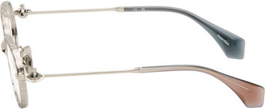 Slnečné okuliare Vivienne Westwood Vivienne Westwood Round Frame Optical Glasses with Orb Detail Metalická | VW302080054, 2