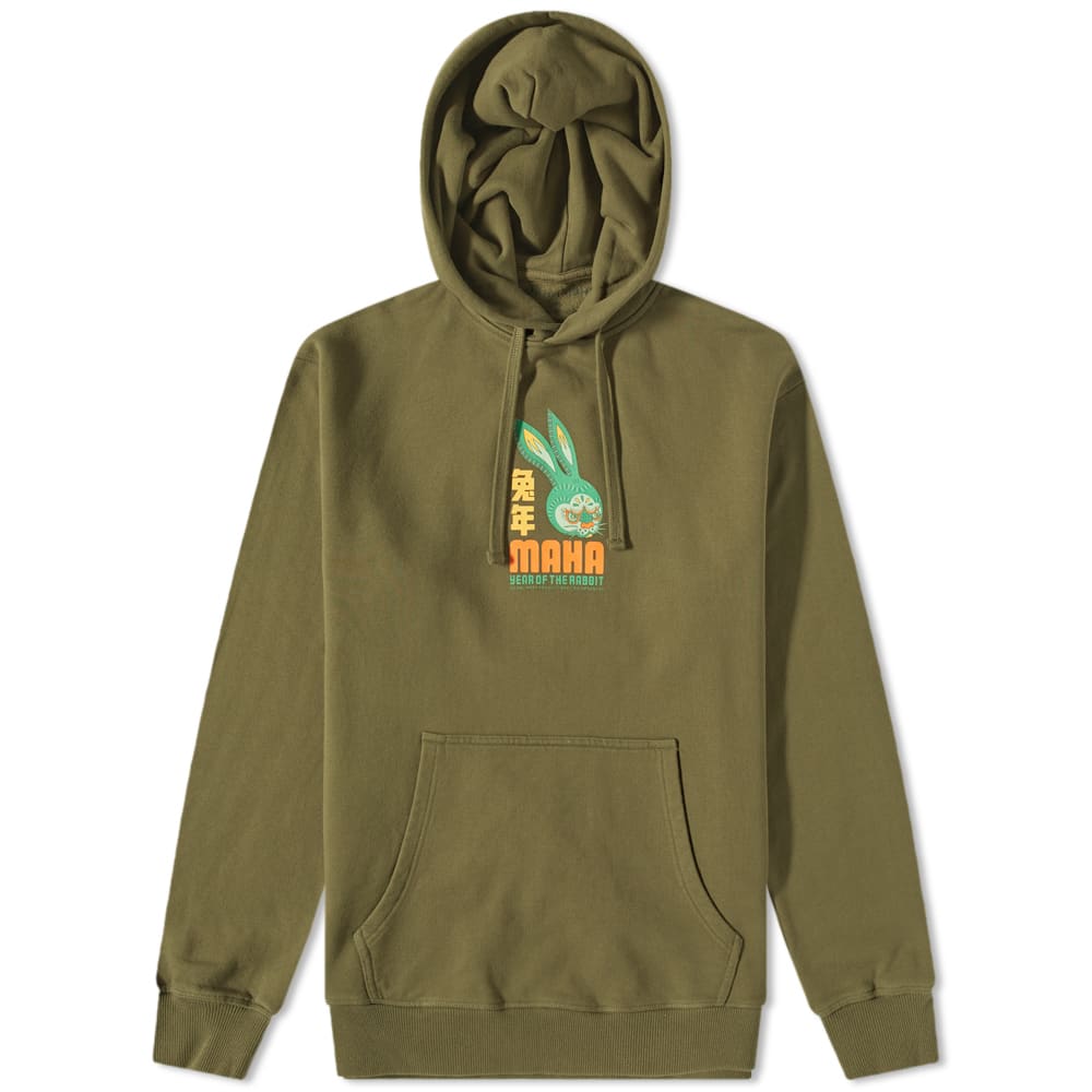 Mikina Maharishi Lunar Year of The Rabbit Hoody Zelené | 1003-OL, 0
