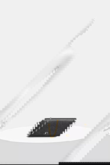 Kabelka Coach Mila Grained Leather Flap Wallet on Chain Čierna | CAO01, 5