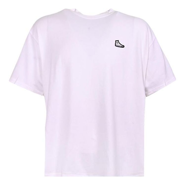 Tričko Converse Converse Go-To Patch T-Shirt Biela | 10025397-A02