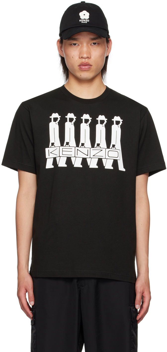 Tričko KENZO Black Paris Business Classic T-Shirt Čierna | FE65TS2894SG, 0