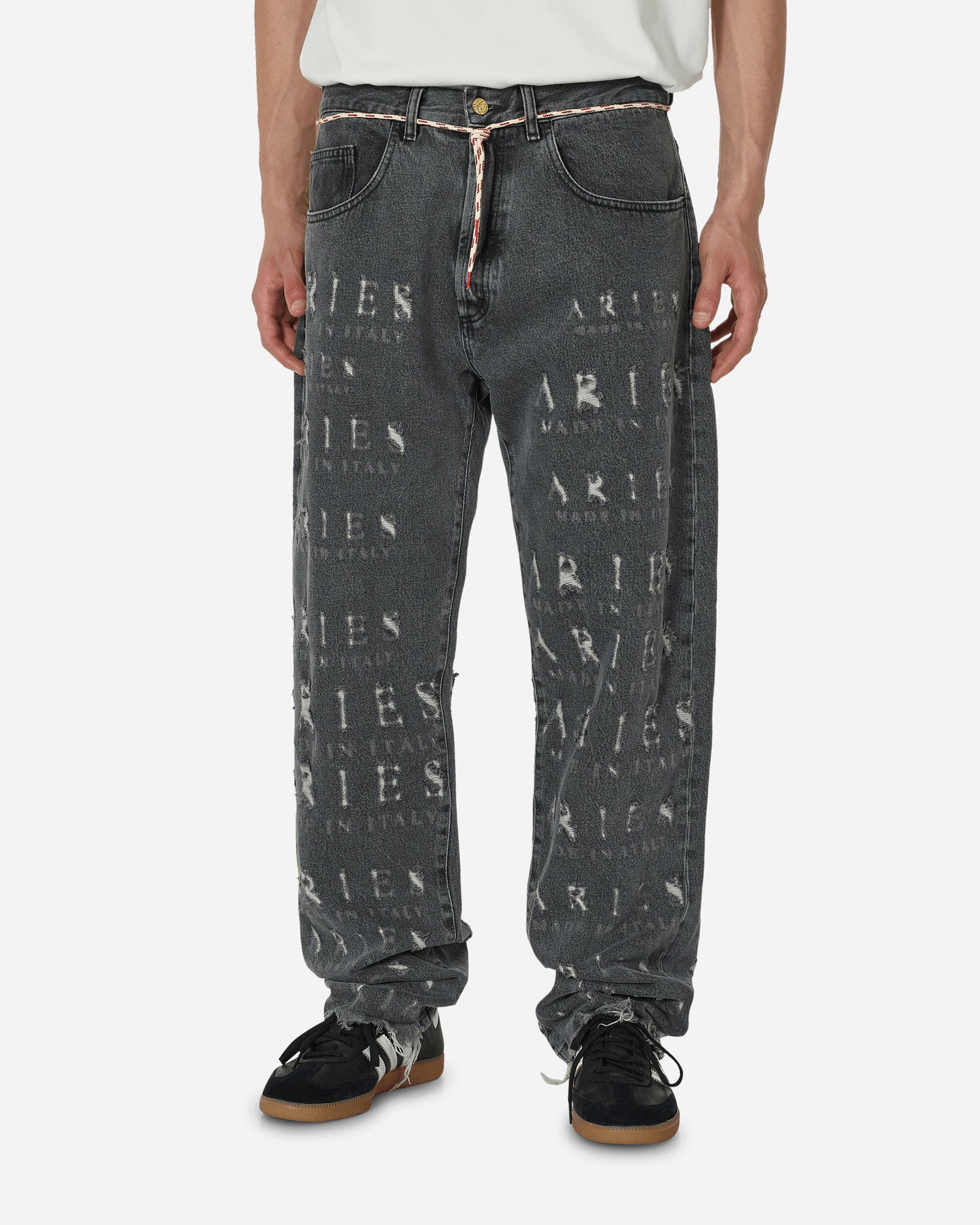 Džínsy Aries Destroyed Batten Jeans Čierna | FUAR31303 BLK, 1