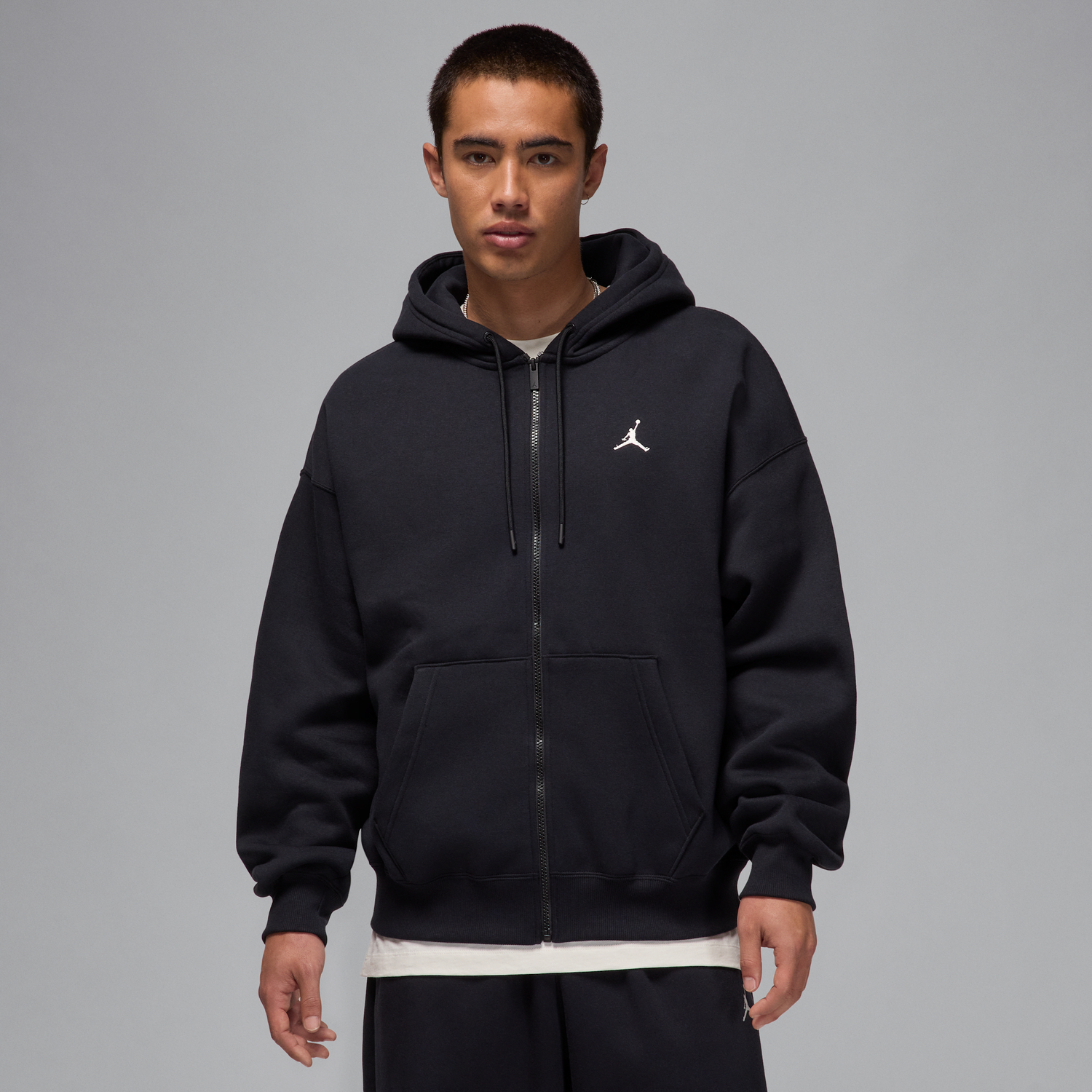 Mikina Jordan Jordan Brooklyn Fleece Full-Zip Hoodie Čierna | IB7231-010, 1