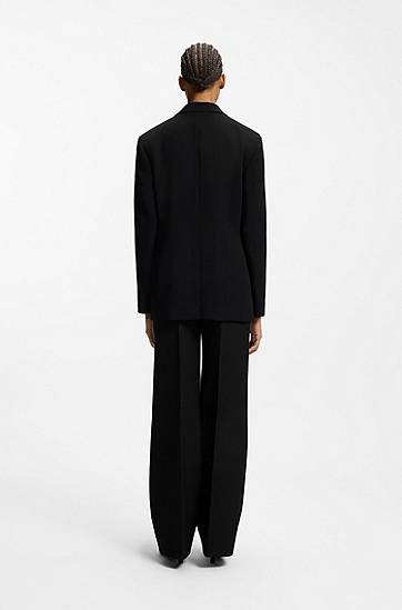 Bunda BOSS Regular-fit blazer in stretch crepe Čierna | 50554471, 1