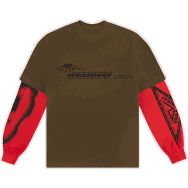 Tričko Cactus Jack by Travis Scott Crossover Long-Sleeve Hnedá | CJJ6 CL19 BROW, 0