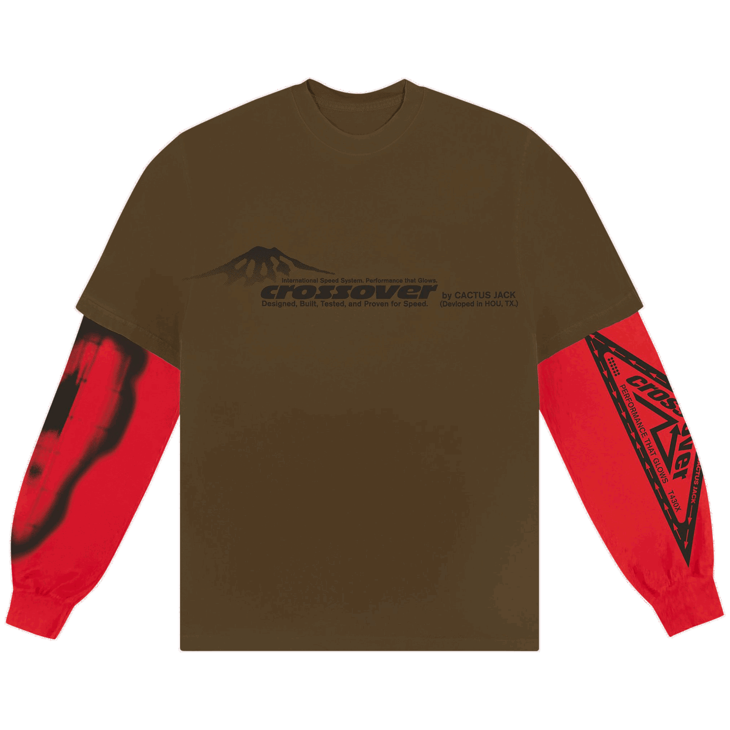 Tričko Cactus Jack by Travis Scott Crossover Long-Sleeve Hnedá | CJJ6 CL19 BROW, 0