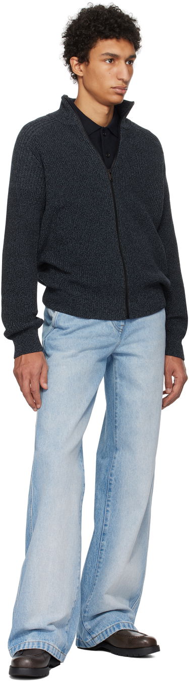 Sveter BOSS Zip Sweater Navy | 50531511, 3
