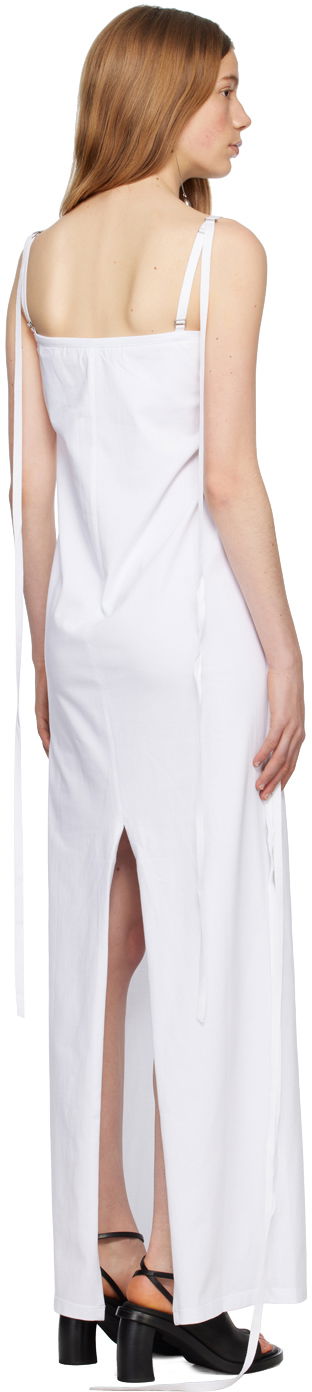 Women's Long White Strappy Dress