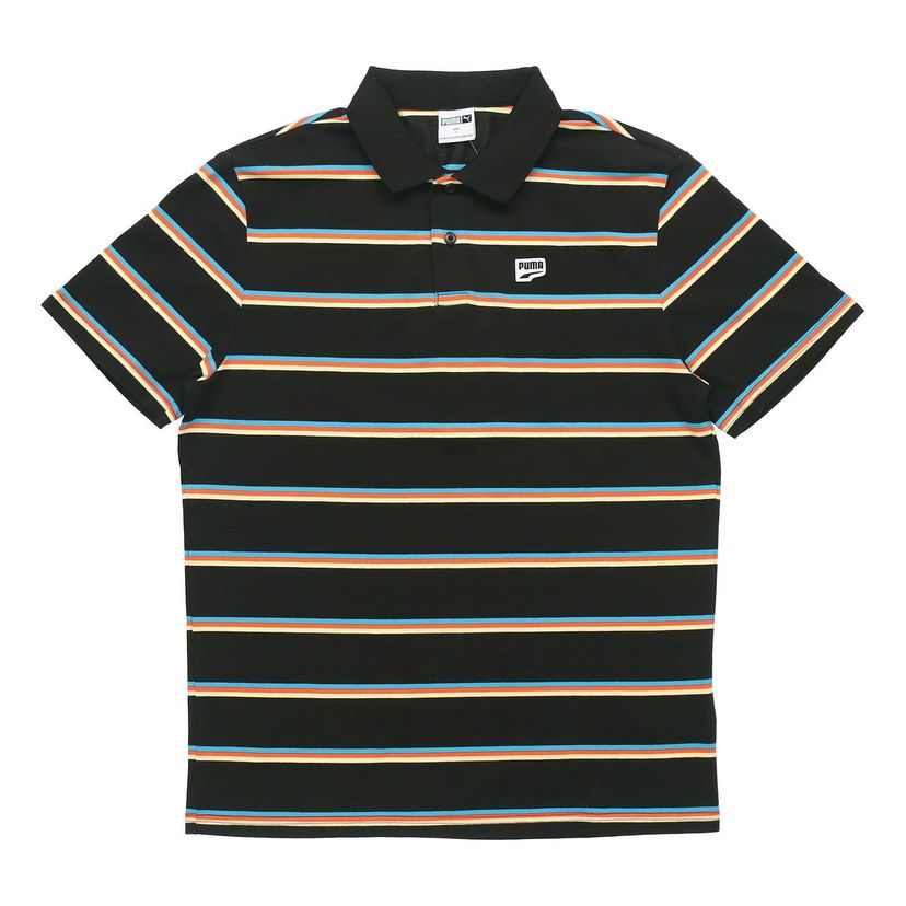 Polo tričko Puma Downtown Stripe Polo Čierna | 599781-01