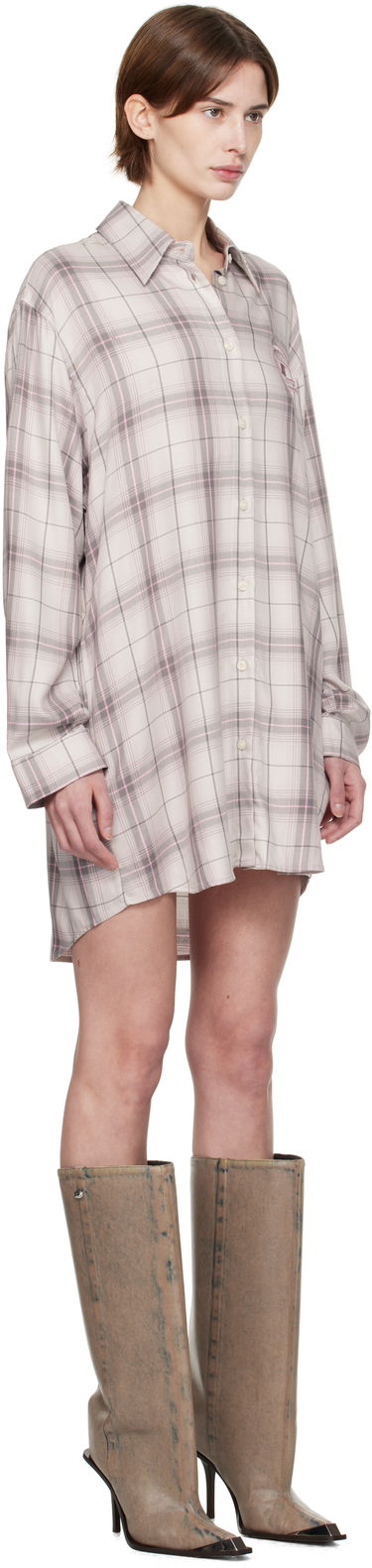 Košeľa Diesel Diesel D-Dalis-Q1 Plaid Minidress Béžová | A16836 0HQAN, 1