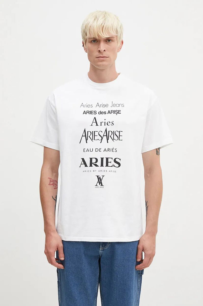 Tričko Aries T-Shirt With Print Biela | AR6000502