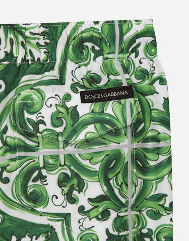 Plavky Dolce & Gabbana Dolce & Gabbana Majolica Print Swim Trunks Zelené | L1J818ON01CH75DQ, 3