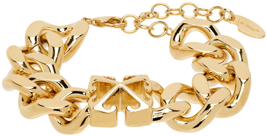 Náhrdelník Off-White Gold Arrow Chain Bracelet Žltá | OWOA12FF24MET0017600, 0
