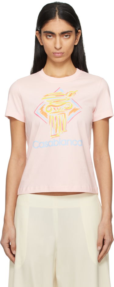 Tričko Casablanca Diamond Column Graphic T-Shirt Ružová | WPS25-JTS-020-01, 0