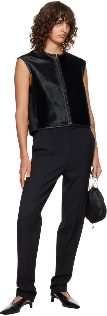 Vesta Loulou de Saison Loulou de Saison Ampas Pony-Effect Leather Vest Čierna | AMPAS, 3