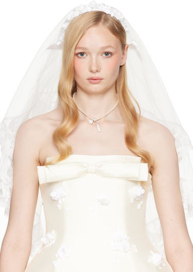 Náhrdelník SHUSHU/TONG SHUSHU/TONG YVMIN Edition Faux-Pearl Rose Necklace Biela | 25303WHT00NN, 1